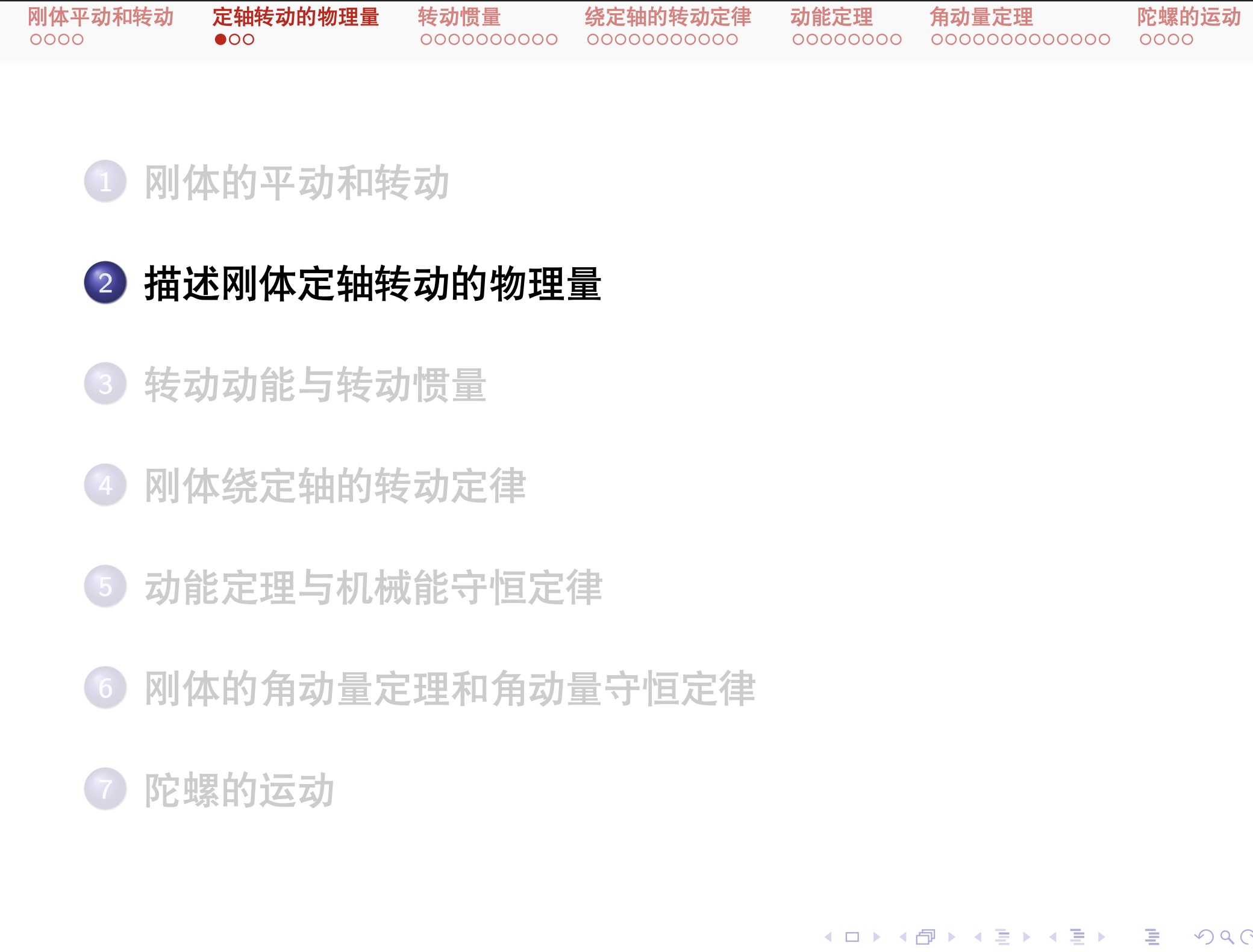 LaTeX Beamer原课件:章节目录与进度提示